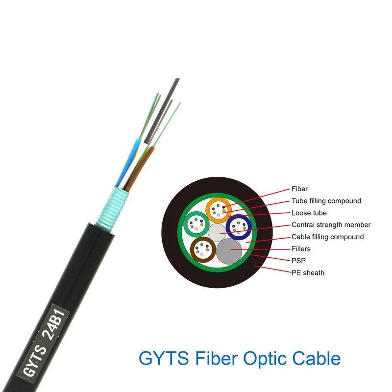 GYTS Stranded Loose Tube Corrugated Steel Tape Armored Fiber Optic Cable