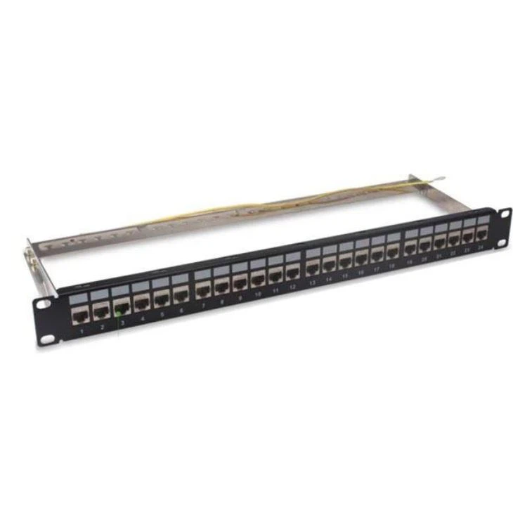 Cat6a Shielded 24 Port Patch Panel 1U
